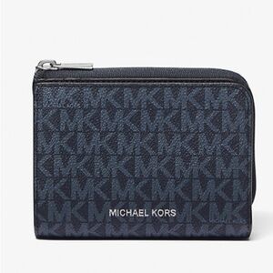 MICHAEL KORS Men’s Cooper Admiral Navy Blue Folio Multi-Compartments Wallet NWT
